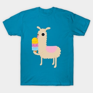 Llamas love Ice Cream T-Shirt